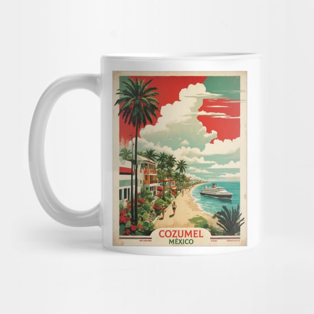 Cozumel Mexico Vintage Poster Tourism by TravelersGems